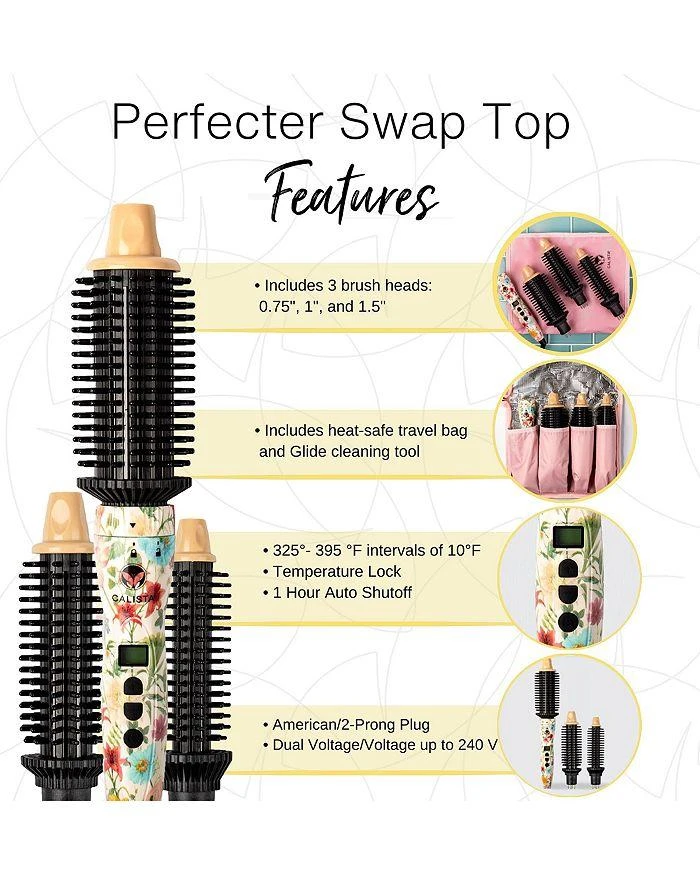 Calista Perfecter Pro Swap Top Heated Round Brush - Vintage Leopard 4