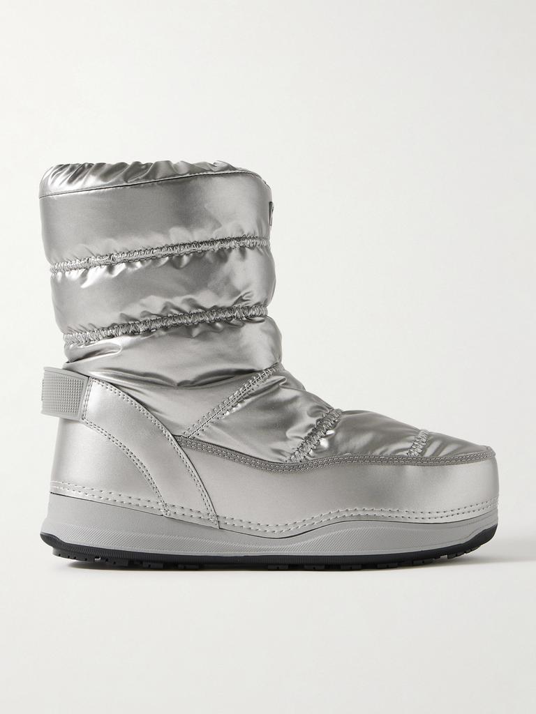 Bogner La Plagne 19 皮革边饰绗缝金属感软壳面料雪地靴  - IT35