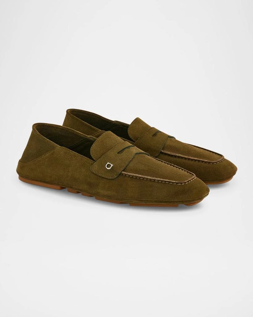 Salvatore Ferragamo Men's Billion Folding Suede Loafers 2