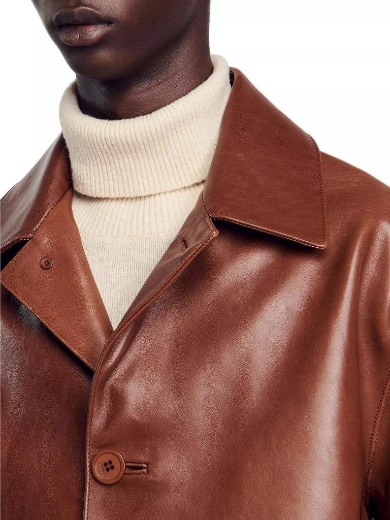 Sandro Leather Mac Coat 5