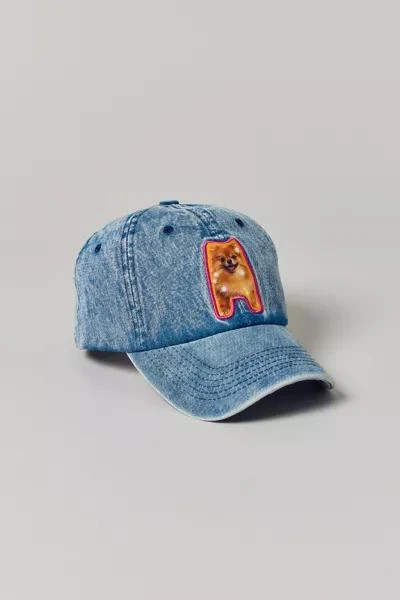 Urban Outfitters Denim Dog Patch Baseball Hat 1