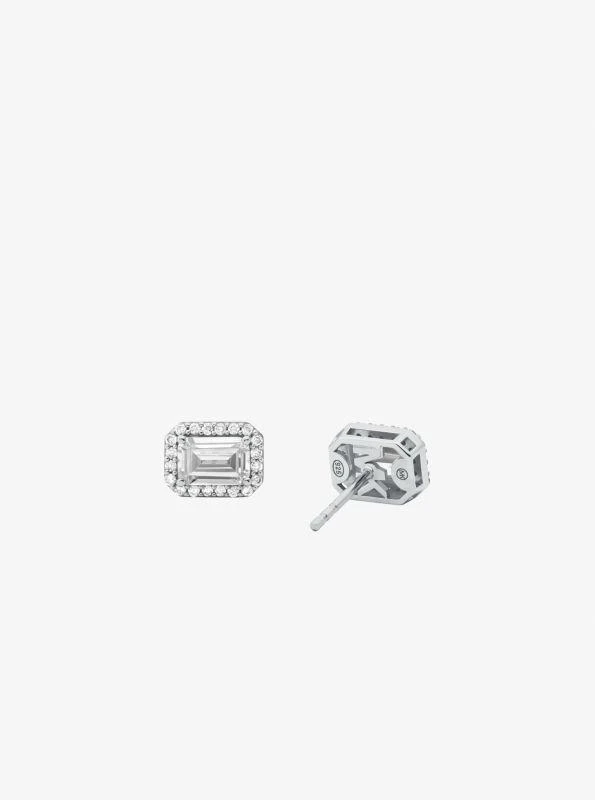Michael Kors Precious Metal-Plated Pavé Halo Stud Earrings 2