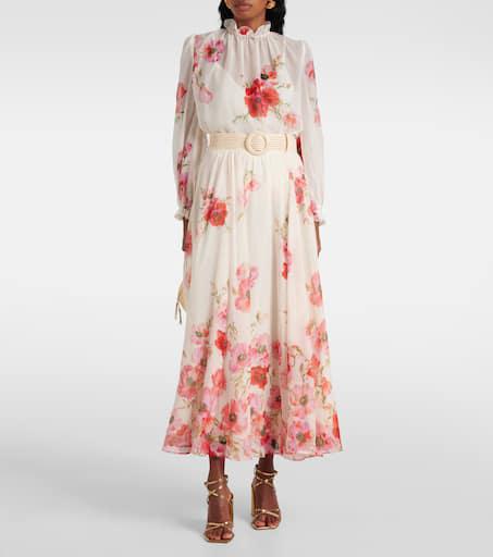 【Zimmermann】Lightburst floral cotton and silk maxi skirt Zimmermann Lightburst floral cotton and silk maxi skirt 1