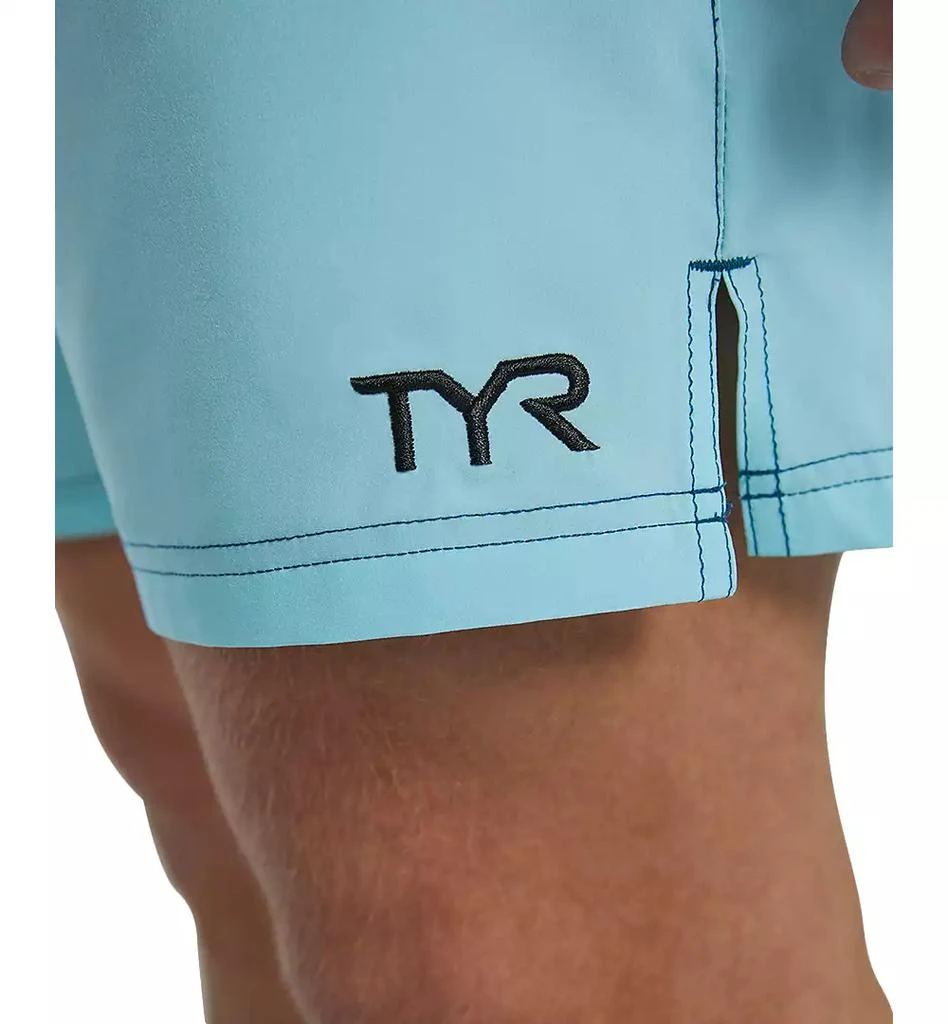 TYR Men's Skua Color Block Performance 7" Volley Shorts 4