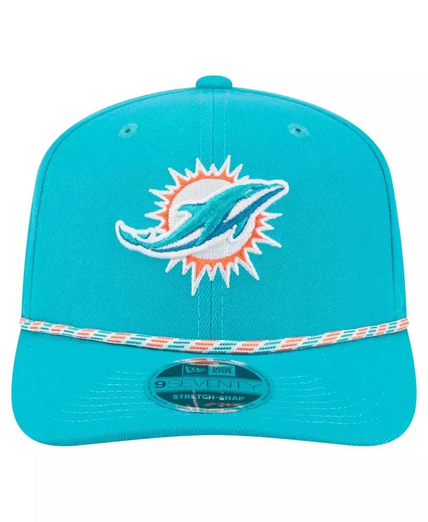New Era Men
s Aqua Miami Dolphins Gameday Multi Rope 9SEVENTY Stretch-Snap Hat 4