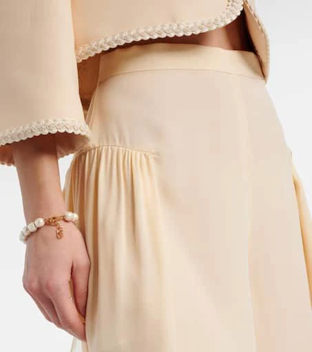 Valentino Silk georgette wide-leg pants 4