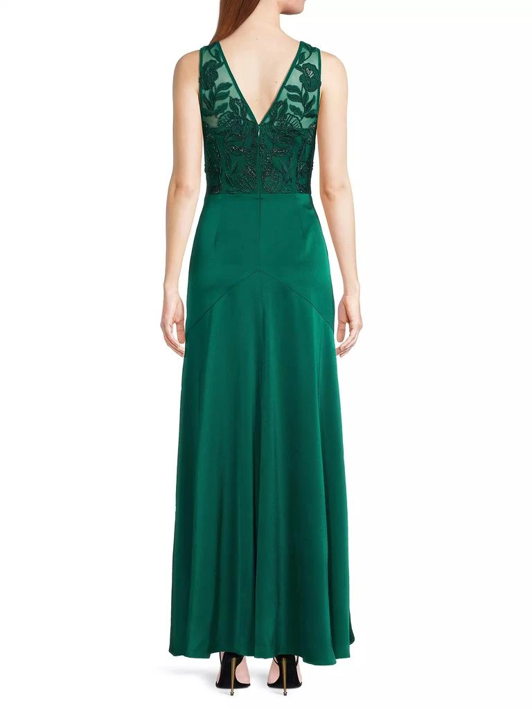 Aidan Mattox Beaded Satin Sleeveless Gown 5
