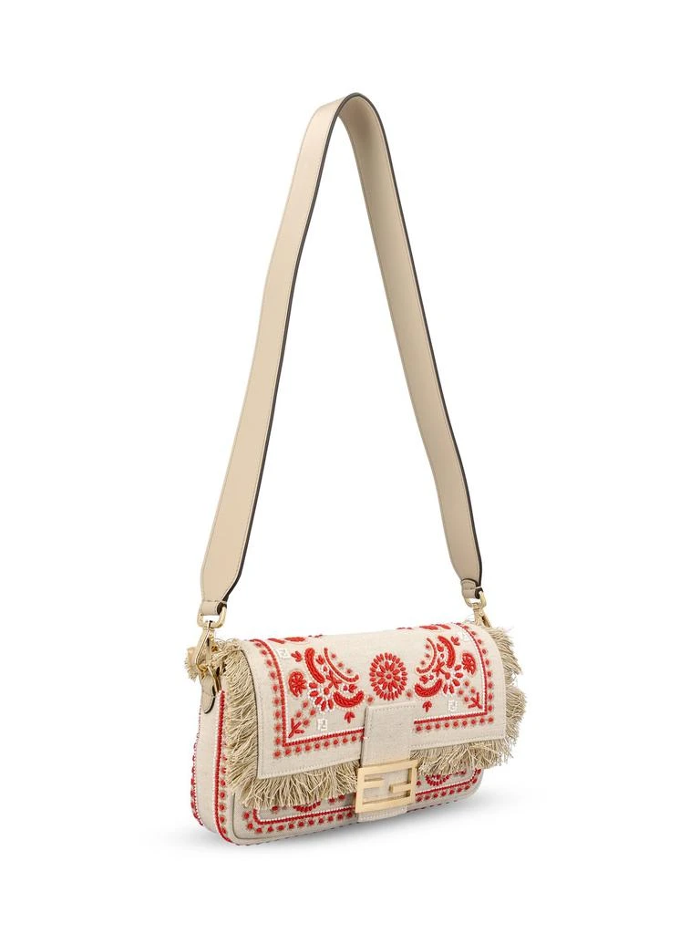Fendi Fendi Baguette Coral Bandana Embroidered Shoulder Bag 3