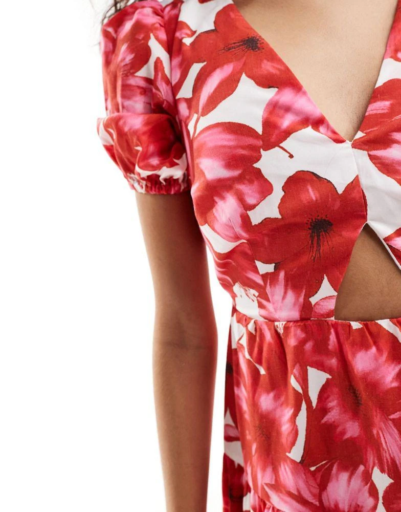 Style Cheat Style Cheat midaxi dress in cherry floral 3
