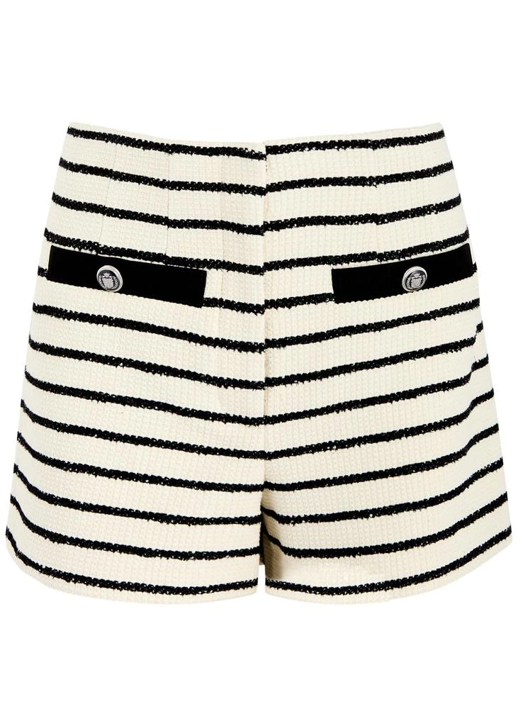 VERONICA BEARD Gershwin striped cotton-blend shorts 1