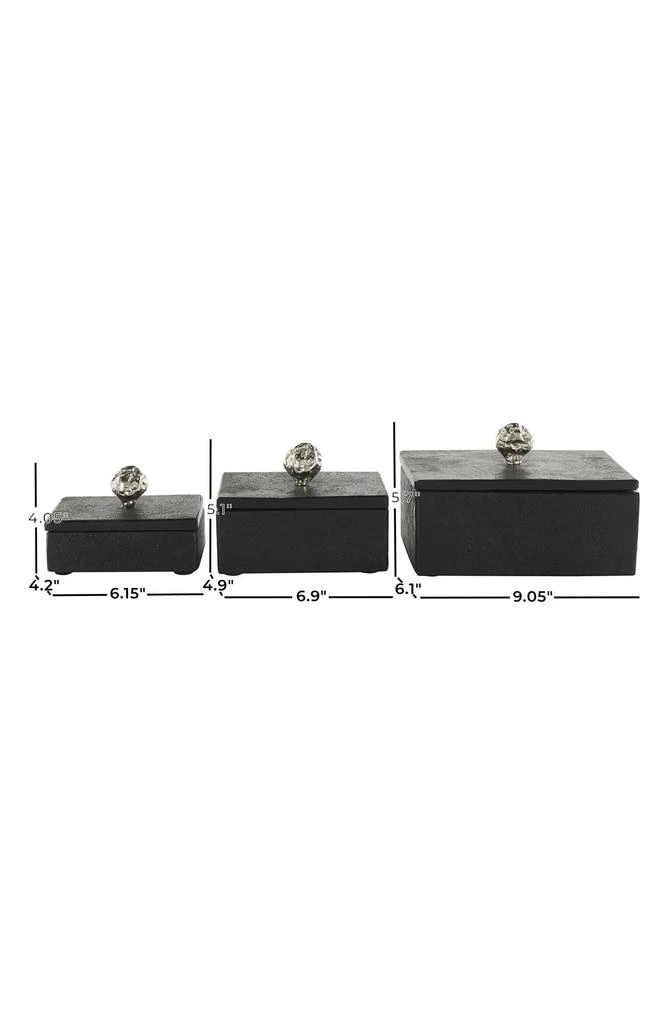 UMA Contemporary Set of 3 Decorative Marble Boxes 3