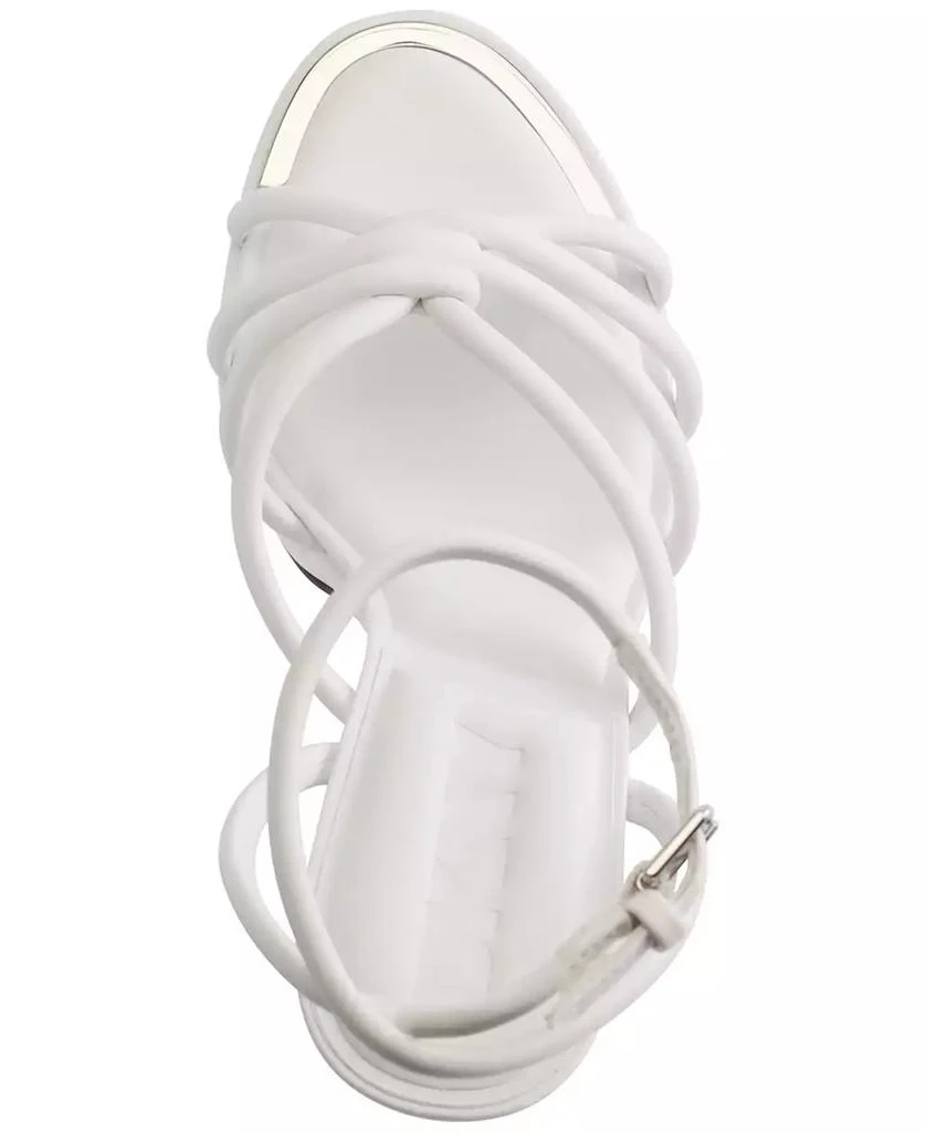 DKNY Women's Delicia Strappy Knotted Platform Sandals 4