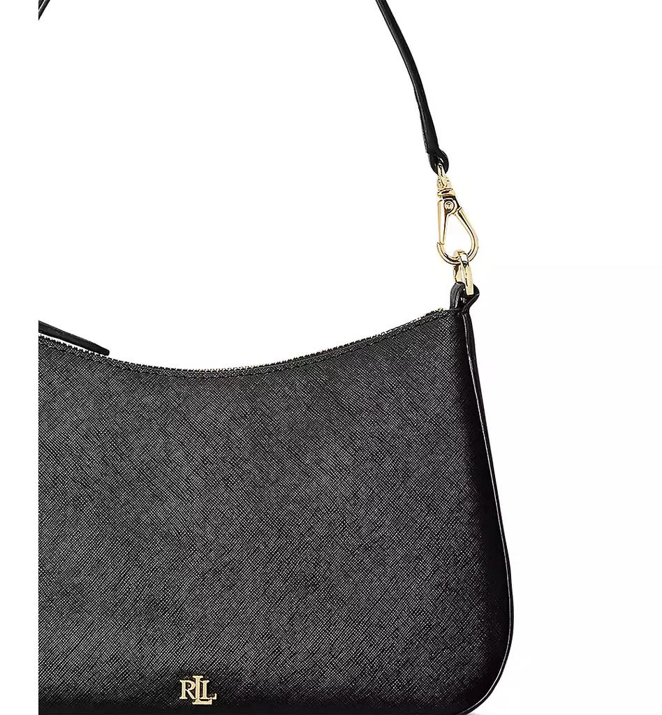 Ralph Lauren Women's Crosshatch Leather Medium Danni Shoulder Bag 6