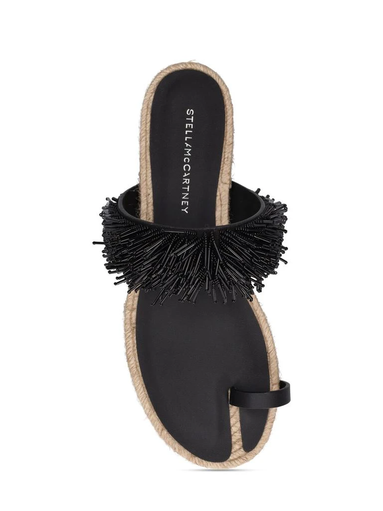 Stella McCartney Gaia Glass Fringe Flat Sandals 4