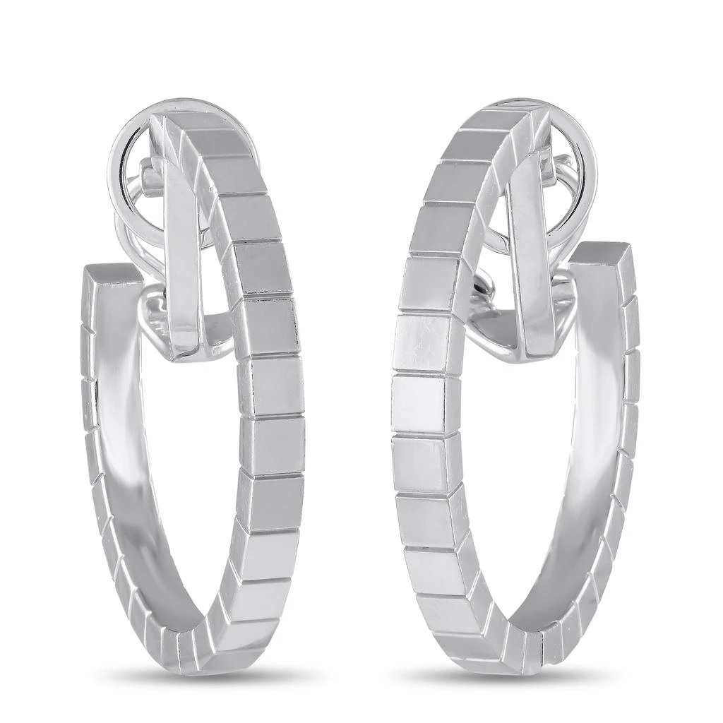 Cartier Lanires 18K White Gold Hoop Earrings CA01-080524 1