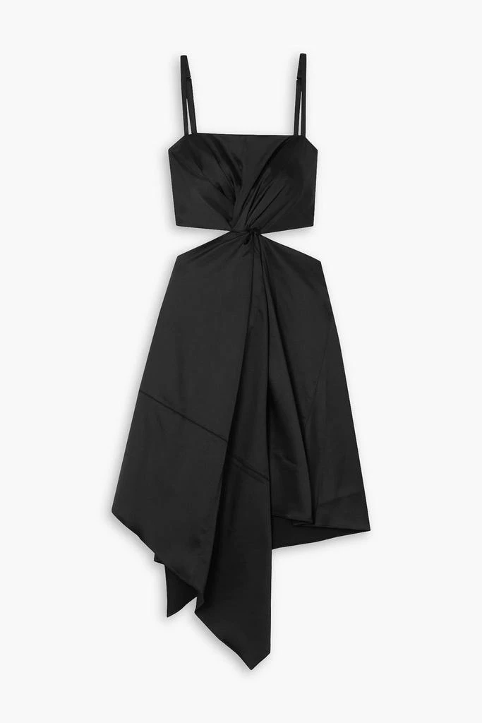 JW Anderson Asymmetric cutout twisted satin dress 1