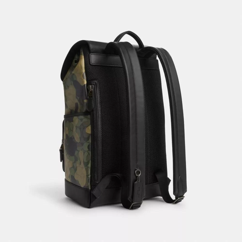 Coach Track Backpack In Signature Canvas With Camo Print 3