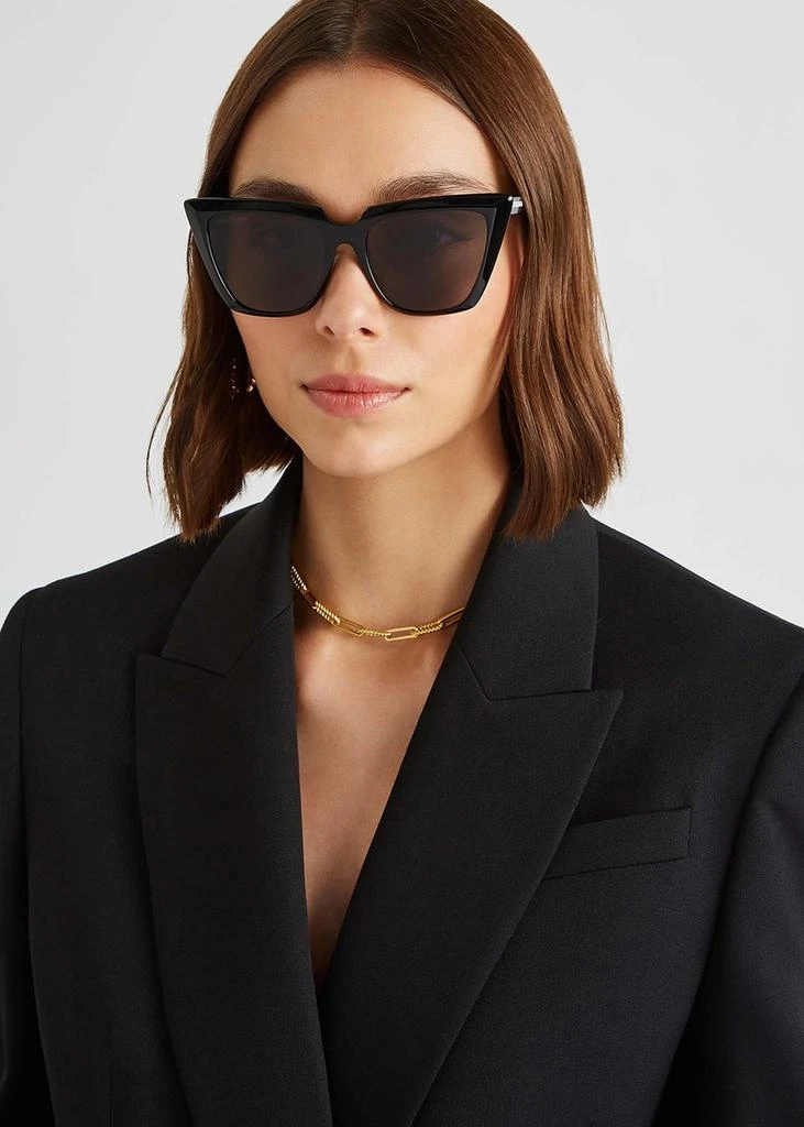 Balenciaga Black oversized cat-eye sunglasses - Sunglasses  display picture 3
