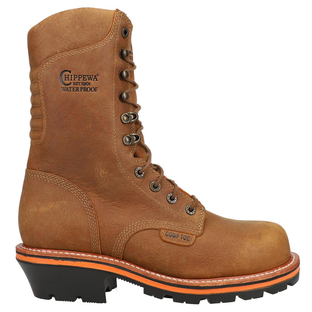 Chippewa Thunderstruck Logger Nano 10 inch Waterproof Composite Toe Work Boots