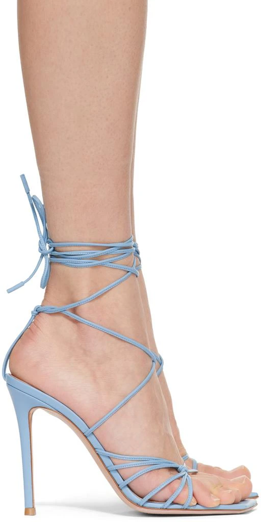Gianvito Rossi Blue Sylvie Heeled Sandals 1