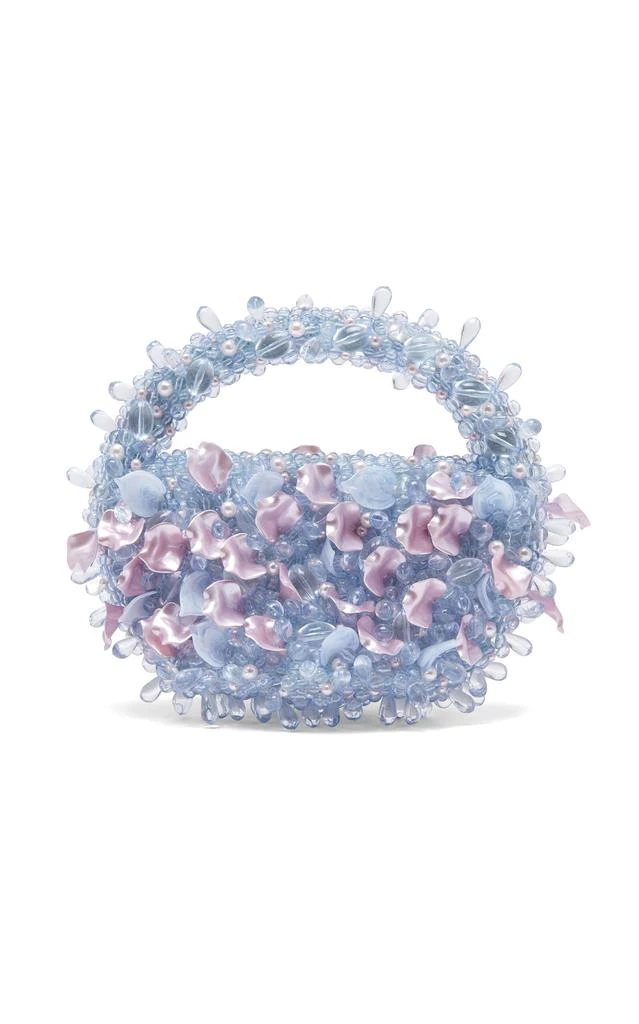 Clio Peppiatt Clio Peppiatt - Petal Beaded Bag - Blue - OS - Moda Operandi 1