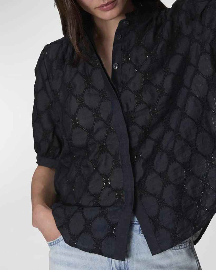 Rag & Bone Jordan Eyelet Embroidered Top 5