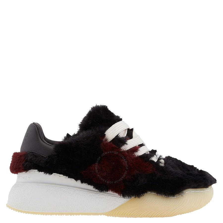 Stella McCartney Black Loop Shaggy Faux-Fur Sneakers 1