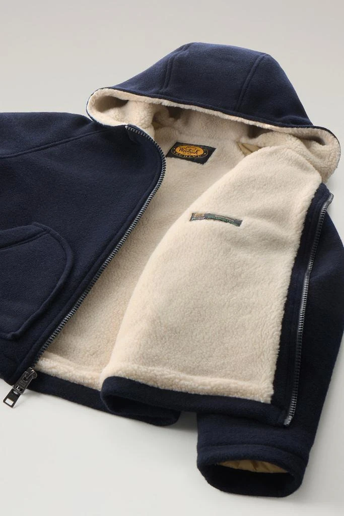 Woolrich Hooded Jacket in Recycled Manteco Wool Blend - Men - Green 8