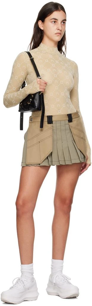 MARINE SERRE Beige Moonogram Turtleneck 5