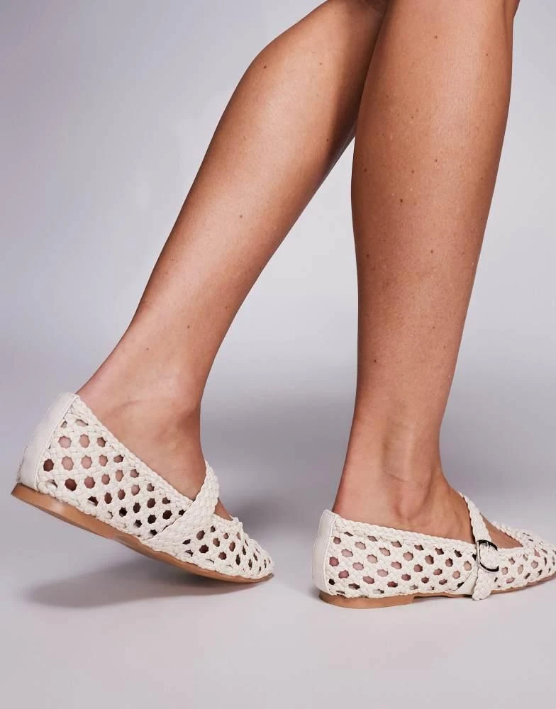 Public Desire Public Desire Winoma ballet flats in white 3