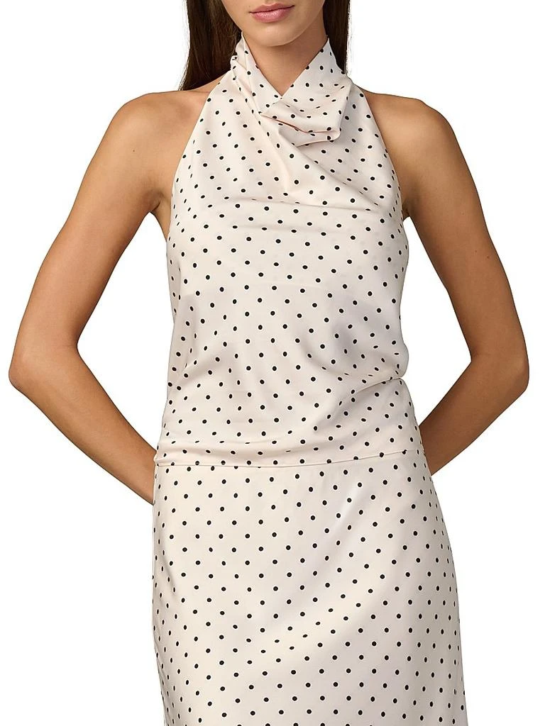 Joe
s Jeans The Ines Polka Dot Draped Halterneck Top 3