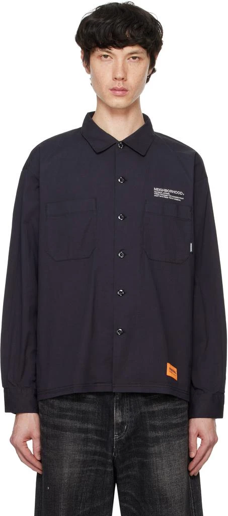 NEIGHBORHOOD Black Cordlane Work LS Shirt 1