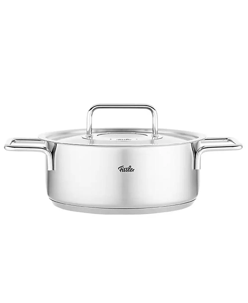 Fissler Pure Collection Stainless Steel 4.1 Quart Rondeau with Metal Lid 1