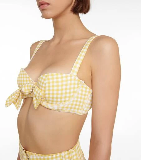 Alexandra Miro Clara checked bikini top 4