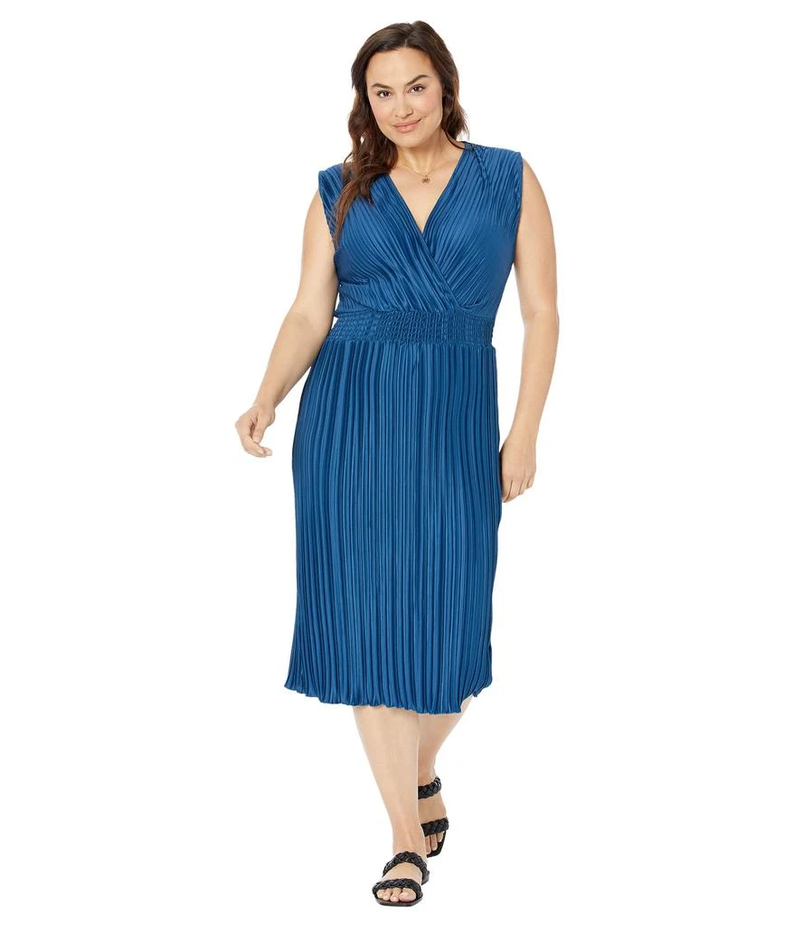 Plus Size Flutter Sleeve Smock Dress  On Sale Now with Up to 25% Off |  Discover Exclusive Deals & Savings at BeyondStyle  Authentic DKNY  clothing|free shipping|dresses|women|Women|zappos.com|plus size flutter  sleeve smock