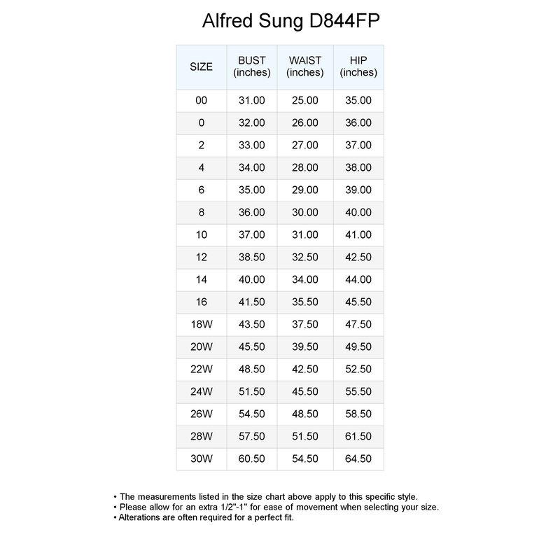 Alfred Sung Boned Corset Closed-Back Floral Satin Gown with Full Skirt D844FP