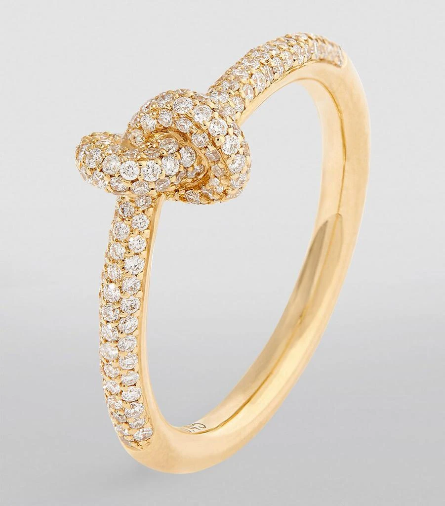 Engelbert Yellow Gold and Diamond The Legacy Knot Ring 4