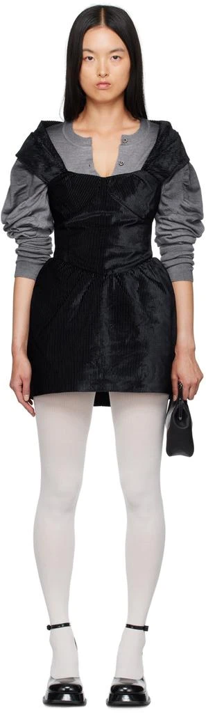 Shushu/Tong Black Sweetheart Neck Minidress 1