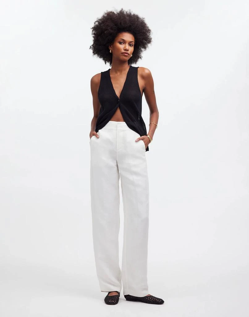 Madewell Mid-Rise Straight Pants in Linen Blend 1