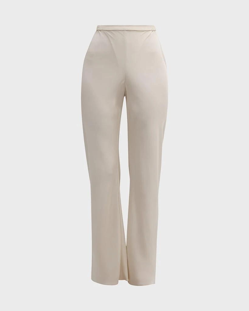 TSE Cashmere High-Rise Straight-Leg Silk Pants 1