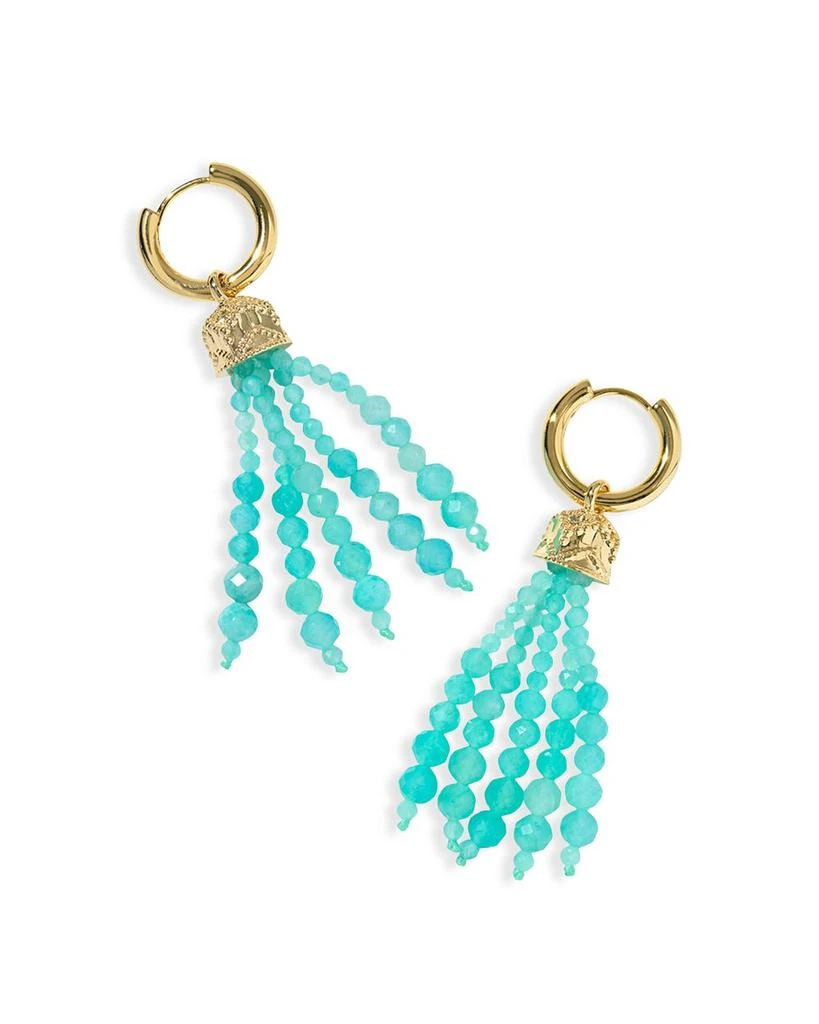 Kendra Scott Sylvia Teal Amazonite Huggie Earrings 1