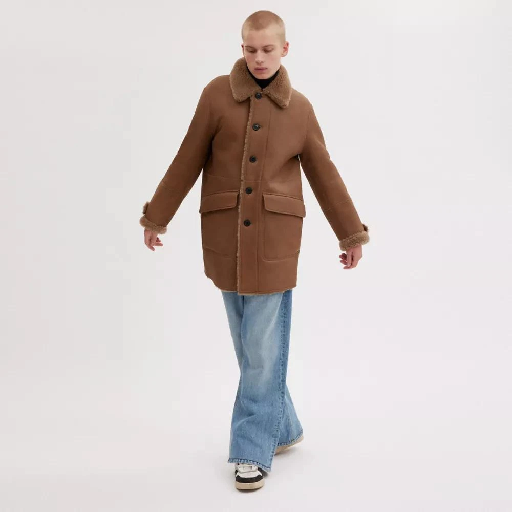 Coach Reversible Shearling Coat 2