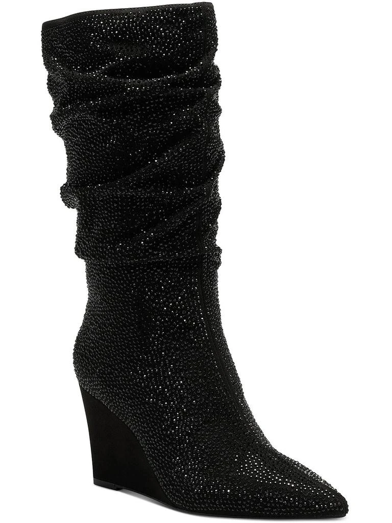 INC International FLORELLE Womens Slouch Rhinestone Mid-Calf Boots 4