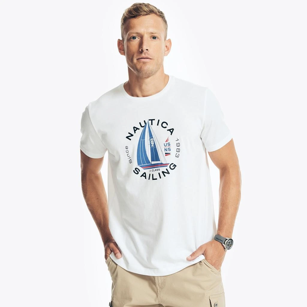 Nautica Nautica Mens Sustainably Crafted Sailing Graphic T-Shirt
