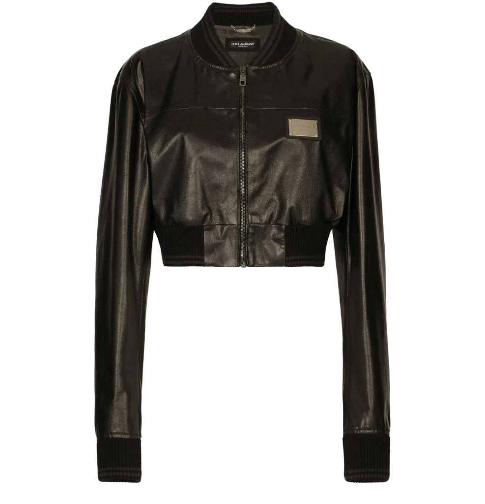 Dolce & Gabbana Short nappa leather bomber jacket 2