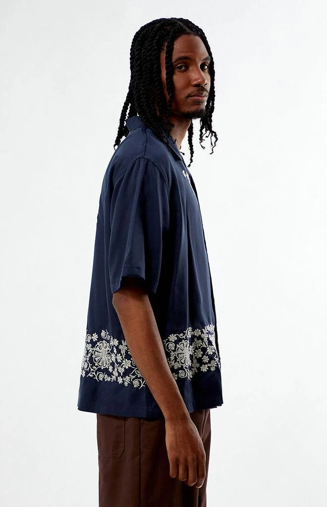 PacSun Navy Remi Oversized Resort Camp Shirt 4