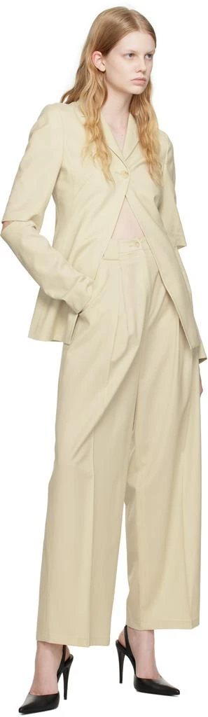 LVIR Beige Slit-Sleeve Blazer 4