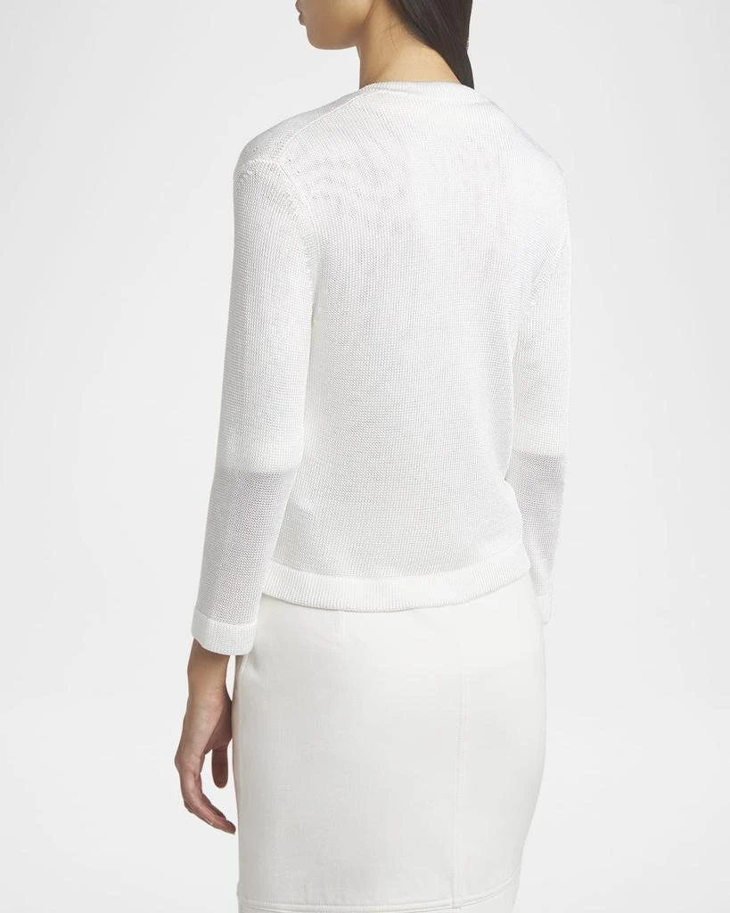 Jil Sander Crochet Flower Three-Quarter Sleeve Cardigan 3