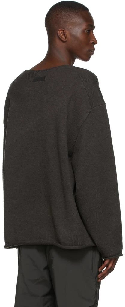 Essentials Black Raw Edge '1977' Sweater 3