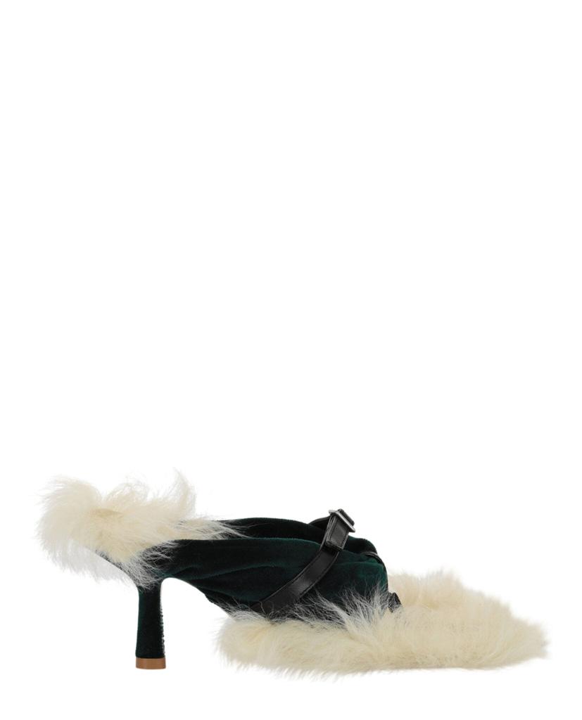 Burberry Chubby mule in suede and beige shearling - Slippers